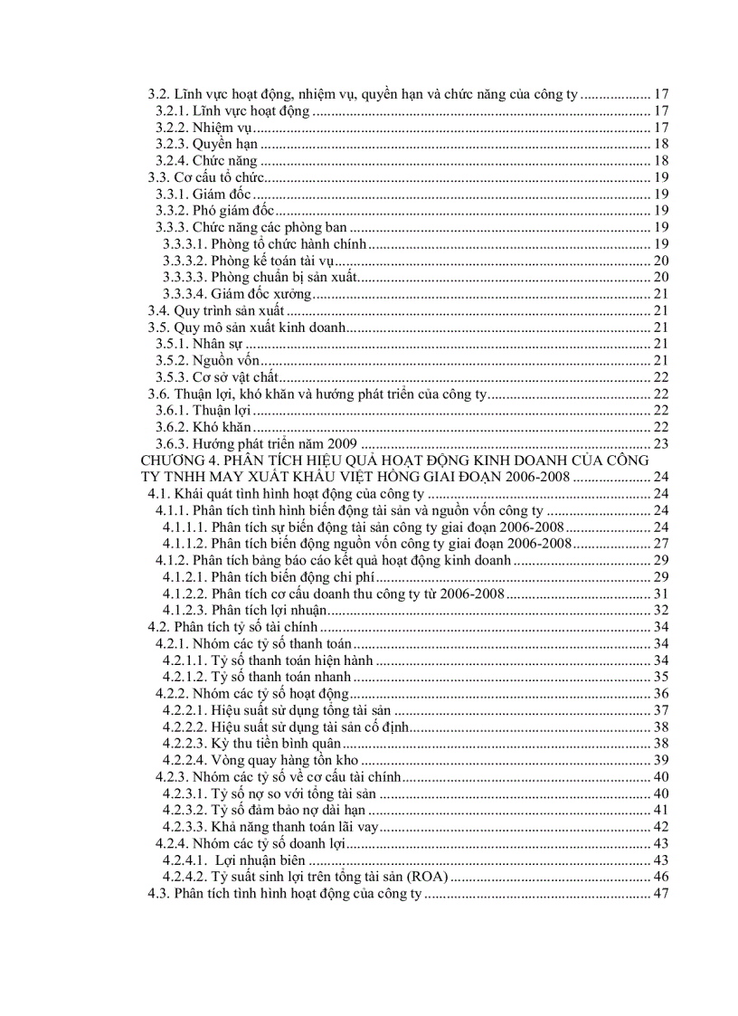 image for page Phân tích hiệu quả hoạt động kinh doanh của công ty Trách nhiệm hữu hạn may xuất khẩu Việt Hồng
