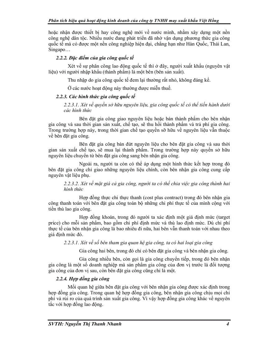 image for page Phân tích hiệu quả hoạt động kinh doanh của công ty Trách nhiệm hữu hạn may xuất khẩu Việt Hồng