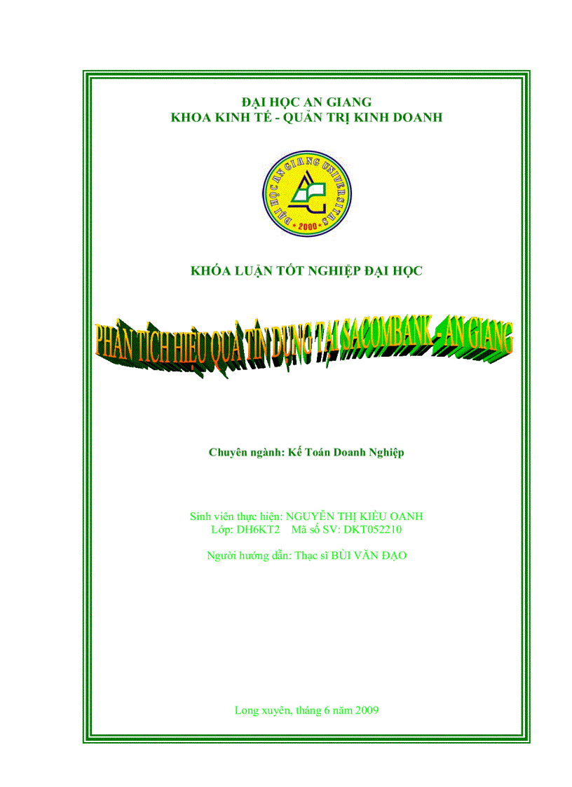 image for page Phân tích hiệu quả tín dụng tại Sacombank chi nhánh An Giang