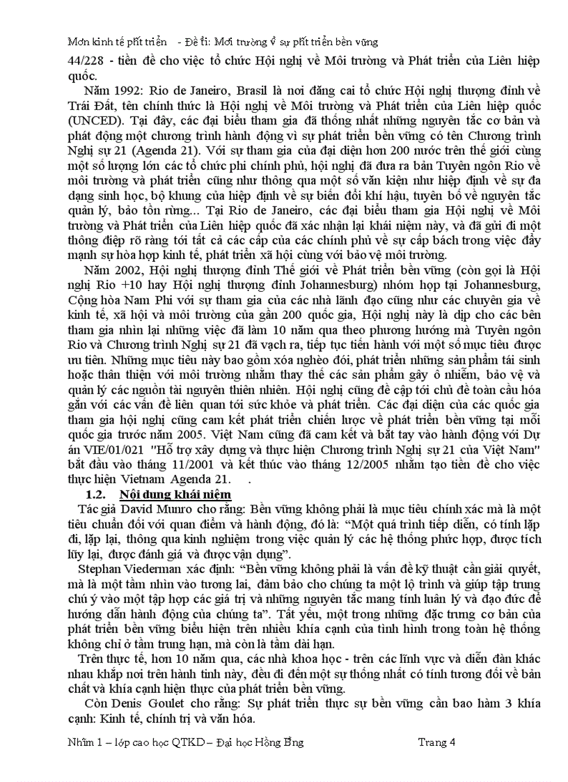 image for page Sự phát triển bền vững và môi trường