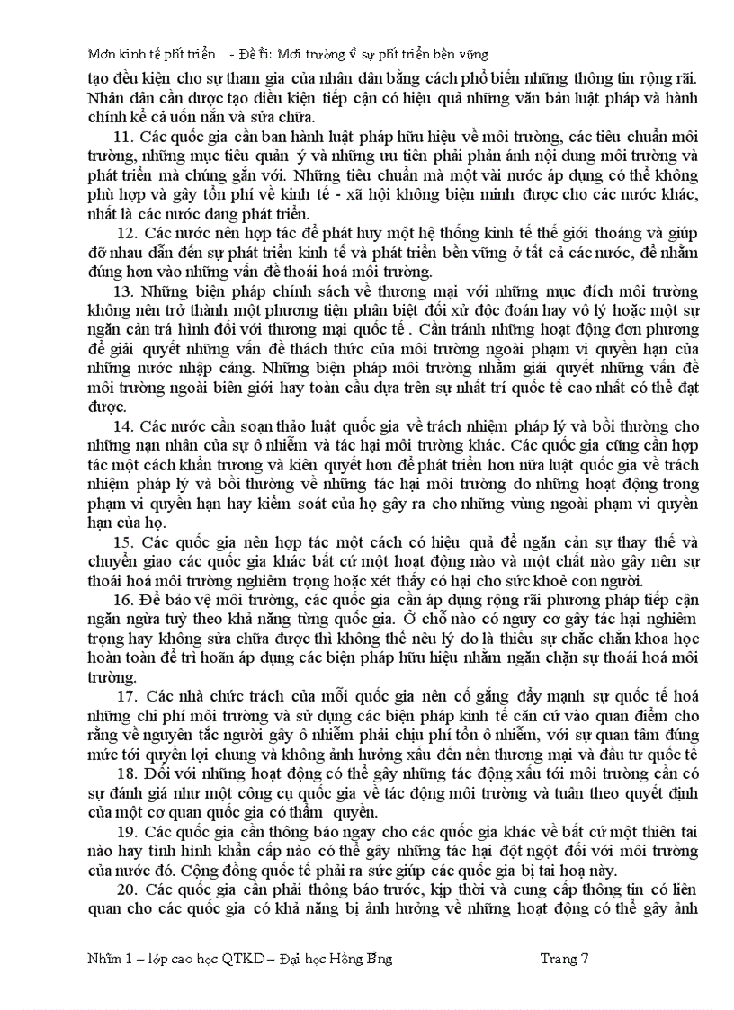 image for page Sự phát triển bền vững và môi trường