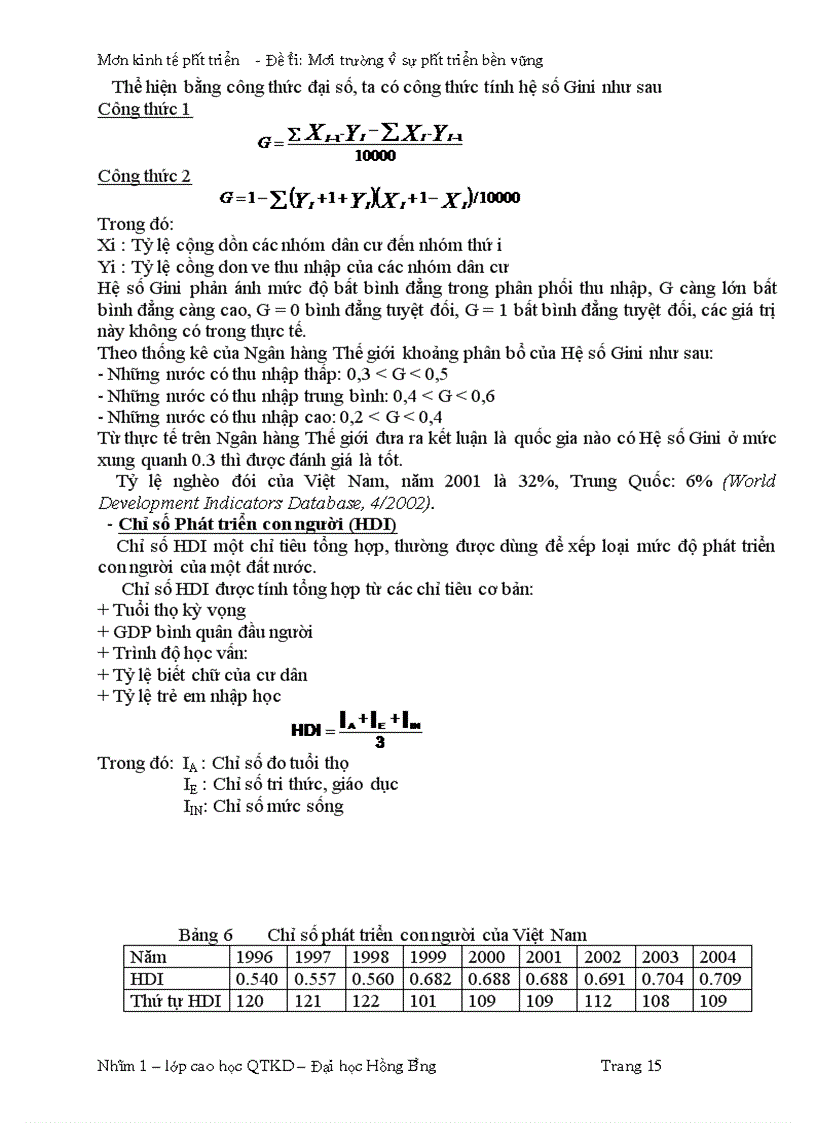 image for page Sự phát triển bền vững và môi trường