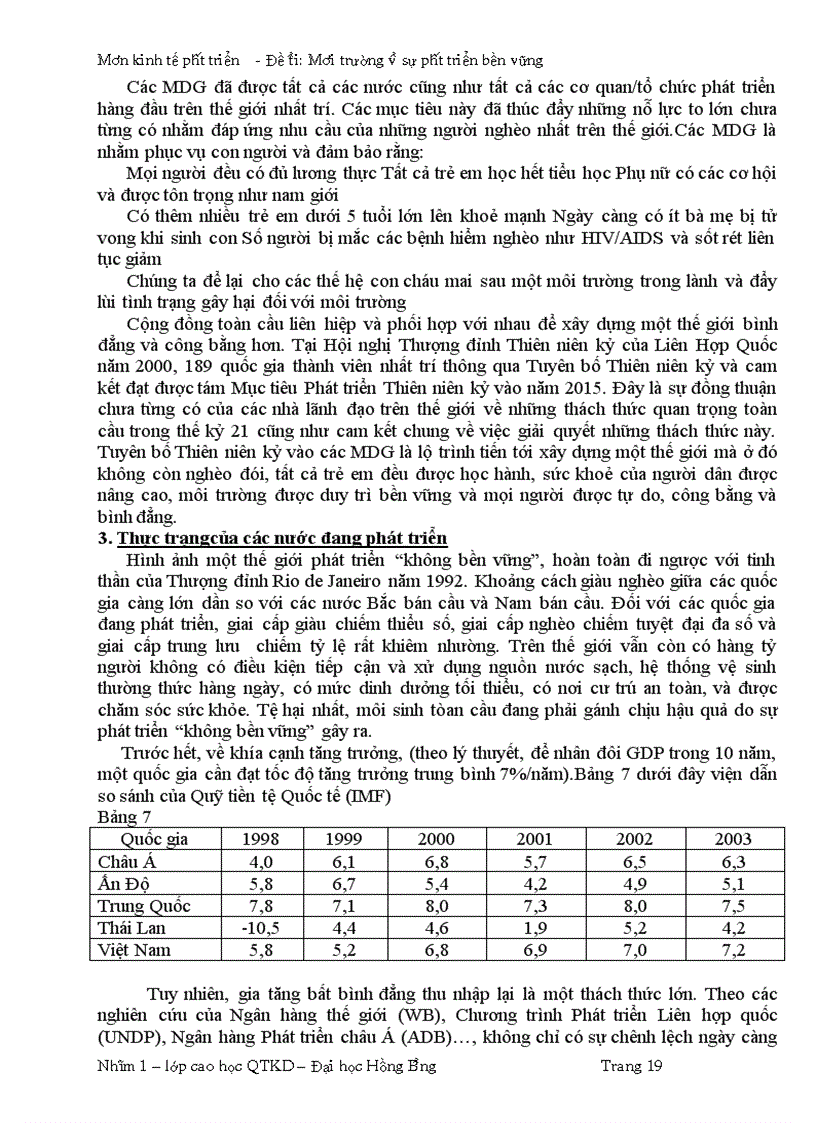 image for page Sự phát triển bền vững và môi trường