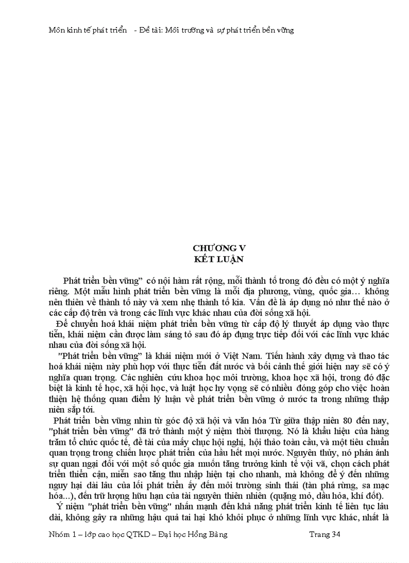 image for page Sự phát triển bền vững và môi trường