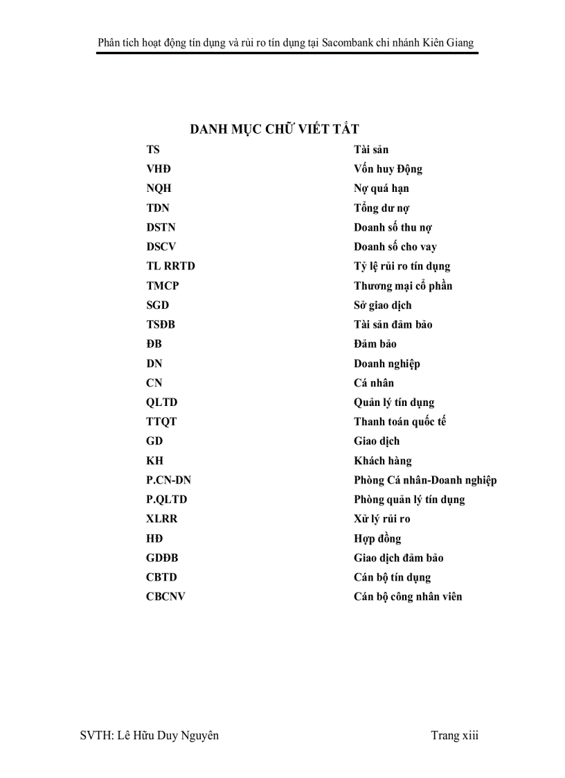 image for page Phân tích hoạt động tín dụng và rủi ro tín dụng tại Sacombank Chi nhánh Kiên Giang