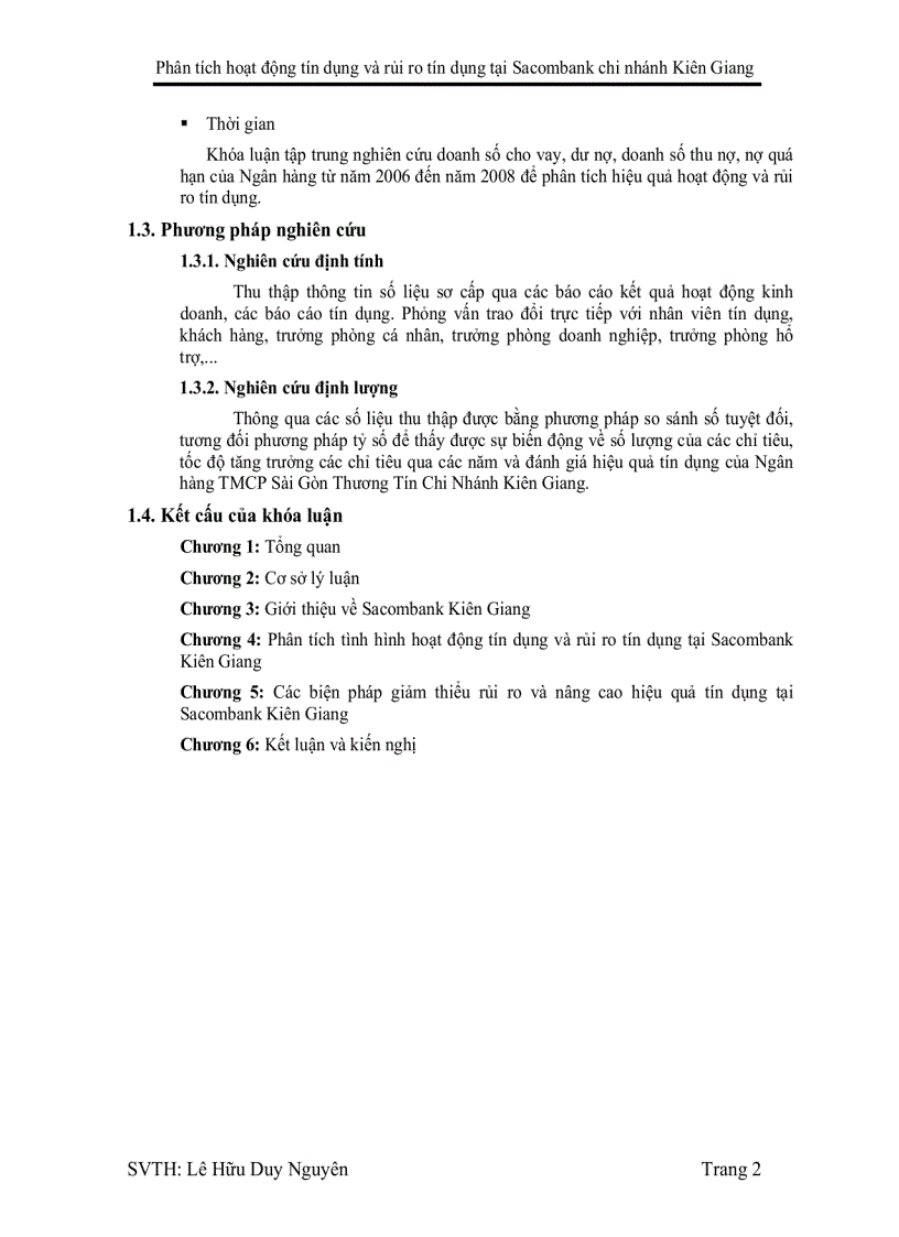 image for page Phân tích hoạt động tín dụng và rủi ro tín dụng tại Sacombank Chi nhánh Kiên Giang