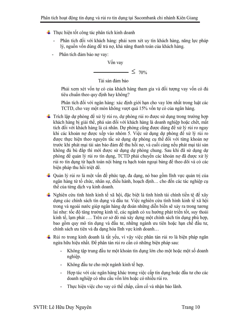 image for page Phân tích hoạt động tín dụng và rủi ro tín dụng tại Sacombank Chi nhánh Kiên Giang