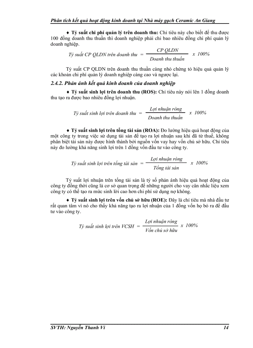 image for page Phân tích kết quả hoạt động kinh doanh tại nhà máy gạch Ceramic An Giang