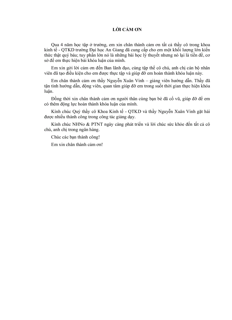 image for page Phân tích nghiệp vụ tín dụng sản xuất nông nghiệp ở Ngân hàng Nông nghiệp và Phát triển nông thôn huyện Phú Tân tỉnh An Giang