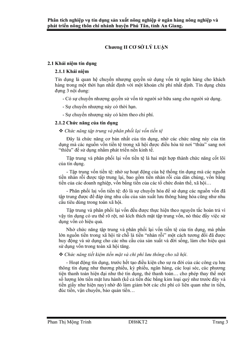 image for page Phân tích nghiệp vụ tín dụng sản xuất nông nghiệp ở Ngân hàng Nông nghiệp và Phát triển nông thôn huyện Phú Tân tỉnh An Giang