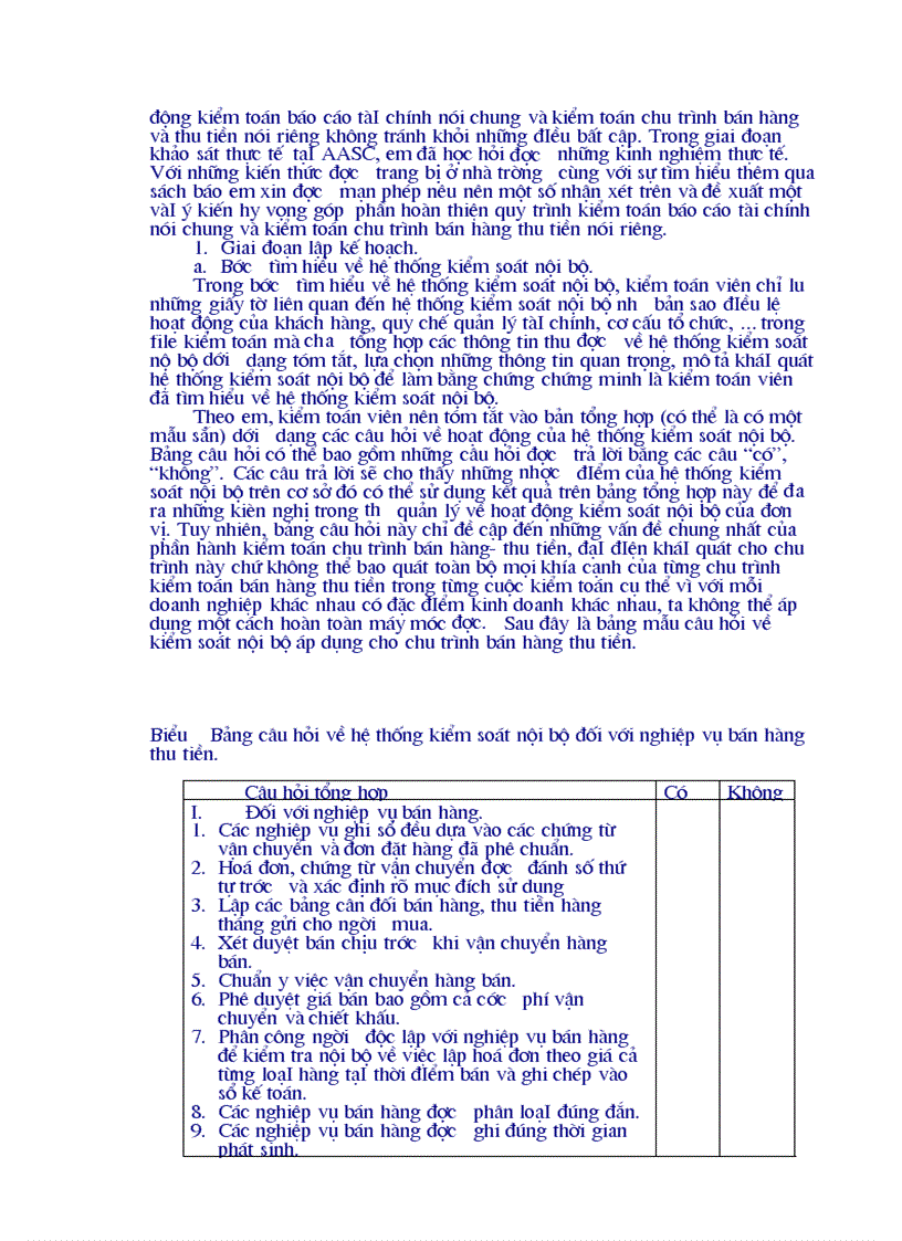 image for page Kiểm toán chu trình bán hàng thu tiền trong kiểm toán báo cáo tài chính do Công ty Dịch vụ Tư vấn Tài chính Kế toán và Kiểm toán AASC