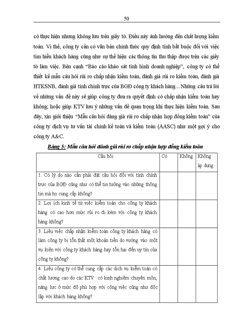 image for page Hoàn thiện kiểm soát chất lượng kiểm toán trong kiểm toán báo cáo tài chính do Công ty TNHH kiểm toán và tư vấn A C thực hiện
