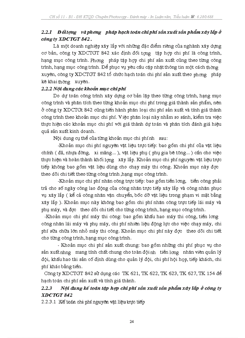 image for page Tổ chức kế toán chi phí sản xuất và giá thành sản phẩm tại Công ty xây dựng công trình giao thông 842