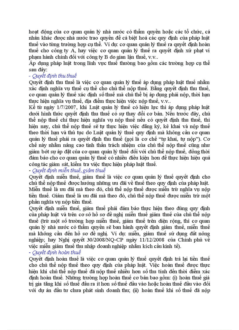 image for page Áp dụng pháp luật trong lĩnh vực thuế