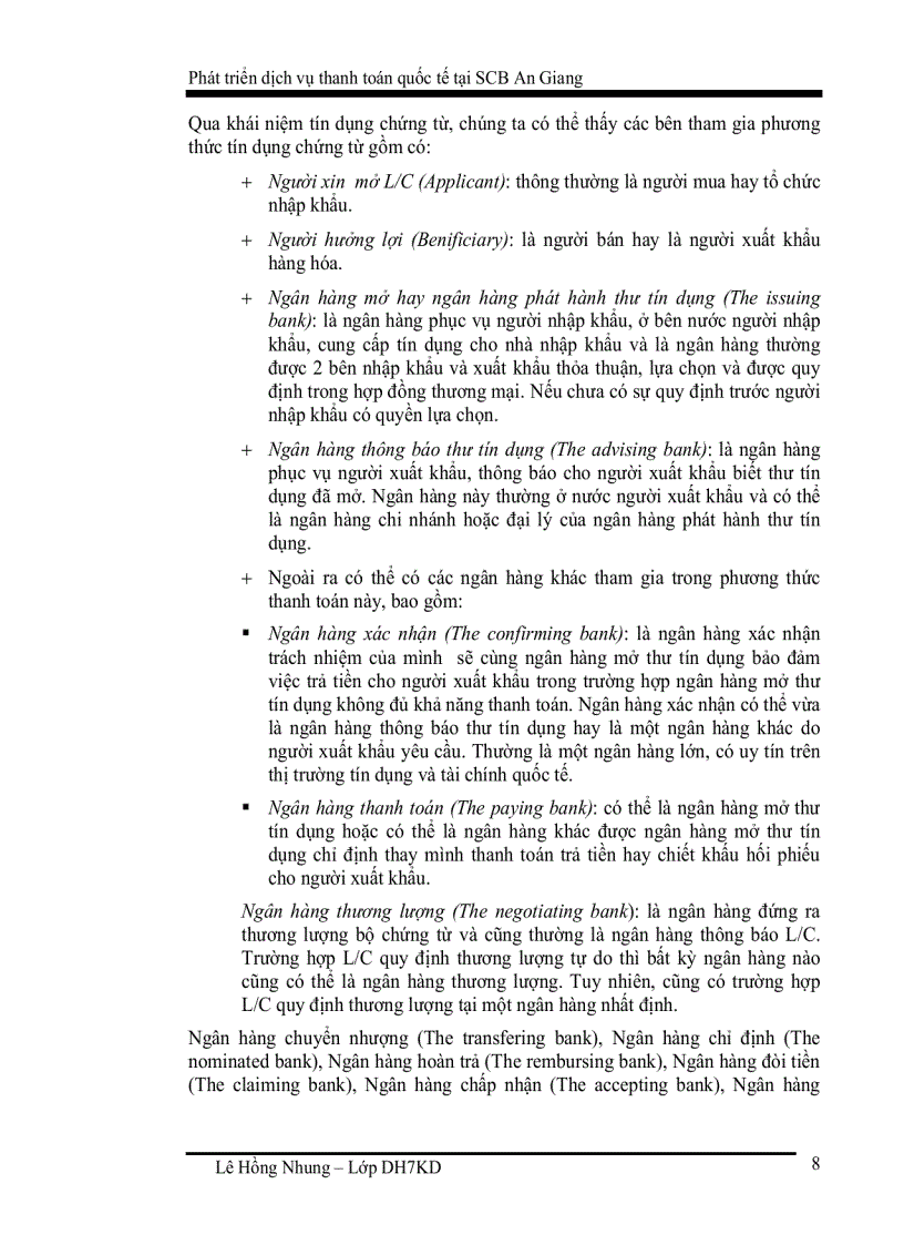 image for page Phát triển dịch vụ thanh toán quốc tế bằng tín dụng chứng từ tại Ngân hàng thương mại cổ phần Sài Gòn chi nhánh An Giang