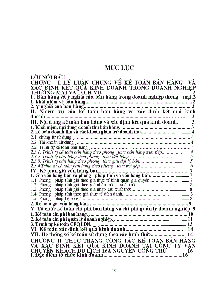 image for page Tổ chức kế toán bán hàng và xác định kết quả kinh doanh tại Công ty Vận chuyển khách du lịch lt KTDNTM gt