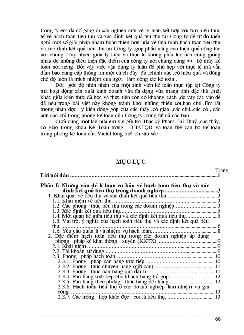 image for page Hoàn thiện hạch toán tiêu thụ và xác định kết quả tiêu thụ tại Công ty điện tử Viễn thông Quân đội