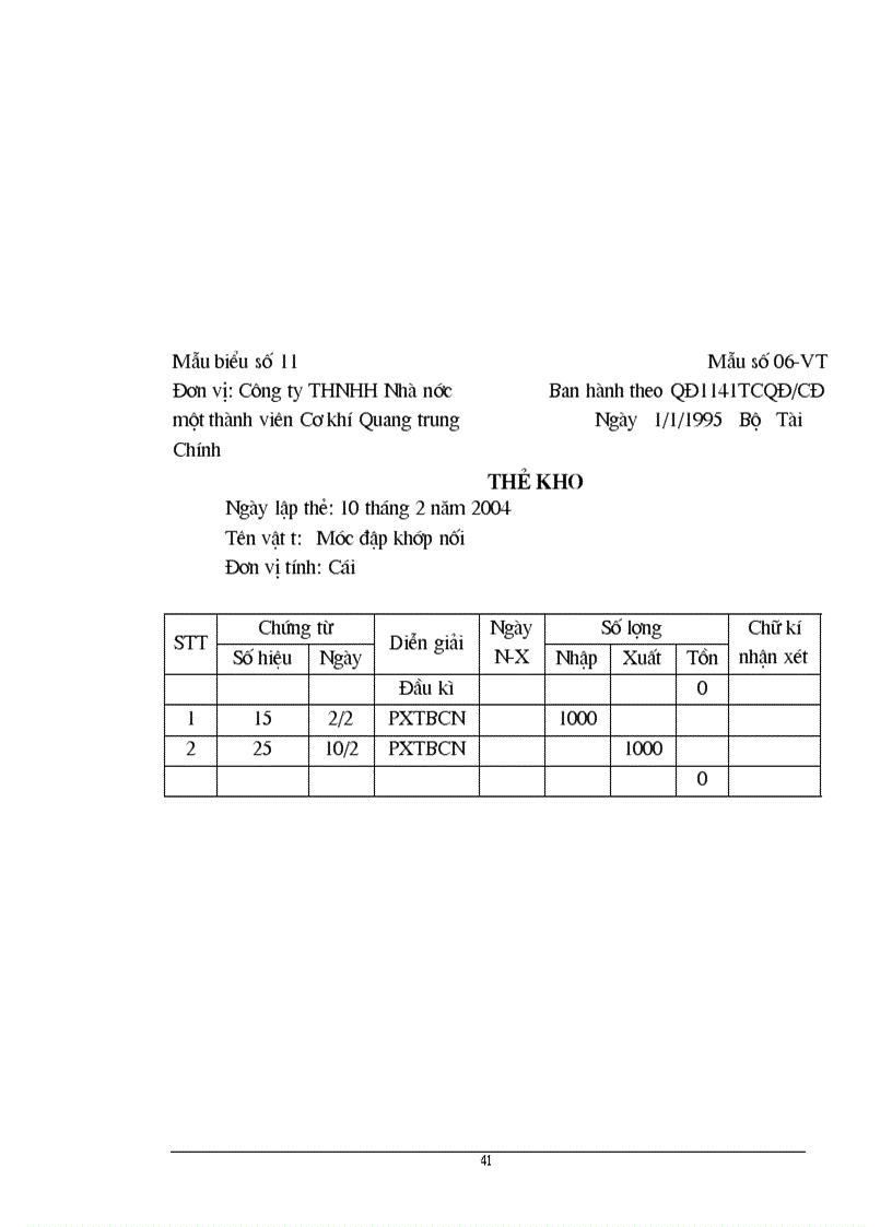 image for page Hoàn thiện công tác kế toán nguyên vật liệu công cụ dụng cụ tại Công ty TNHH nhà nước 1 thành viên Cơ Khí Quang Trung