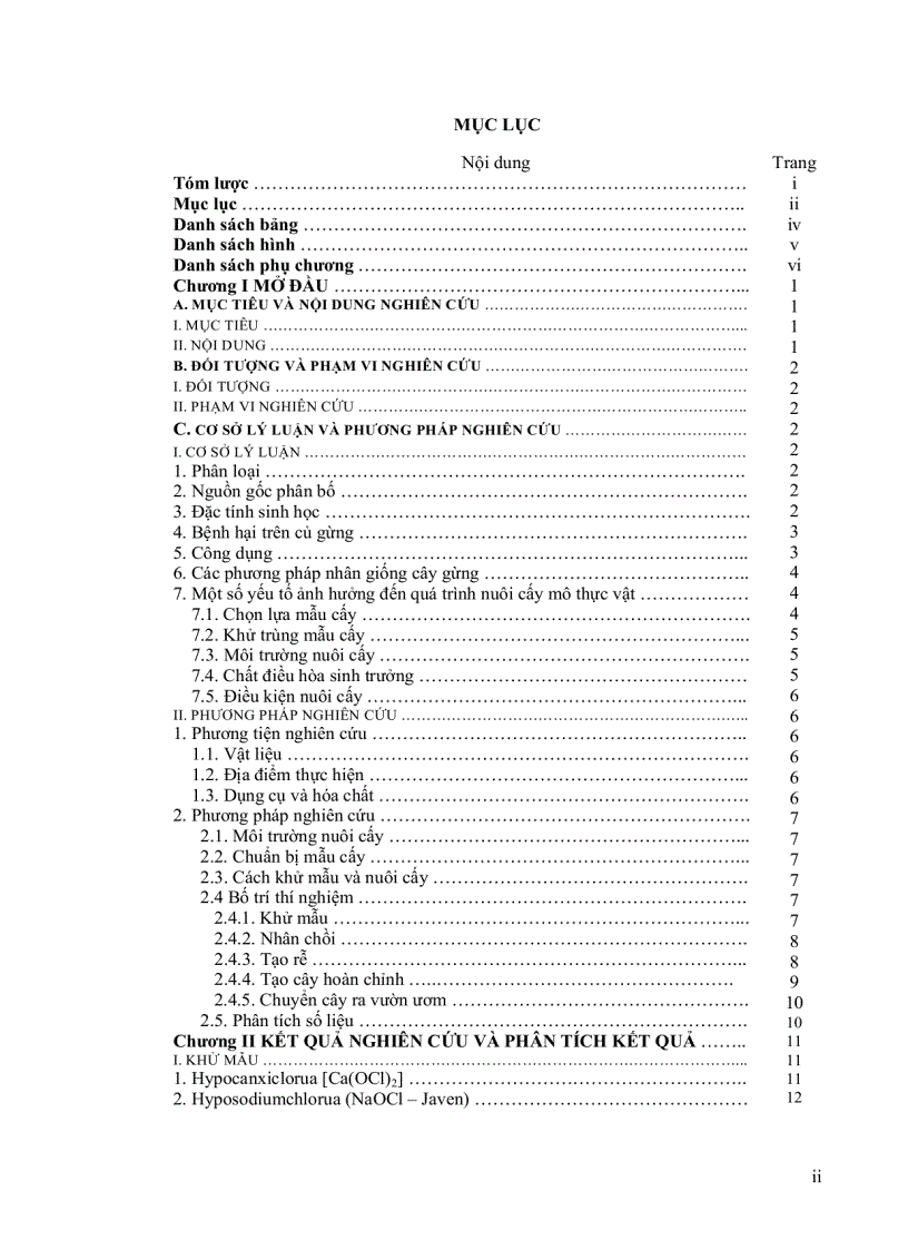 image for page Cải tiến qui trình nhân giống gừng Zingiber officinale Rese bằng phương pháp nuôi cấy