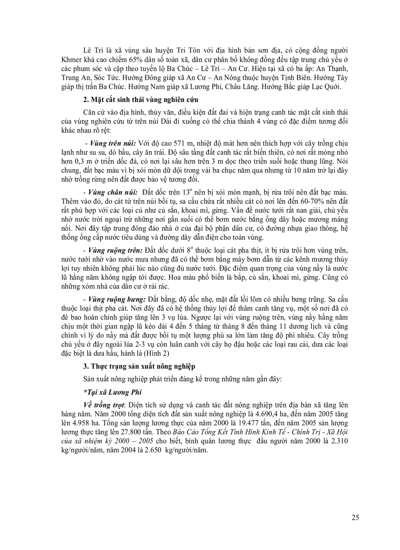 image for page Điều Tra Và Thiết Kế Xây Dựng Mô Hình Hệ Thống Canh Tác Bền Vững Trong Chuyển Đổi Cơ Cấu Cây Trồng Nơi Đất Cao Nhiều Cát Vùng Bảy Núi An Giang