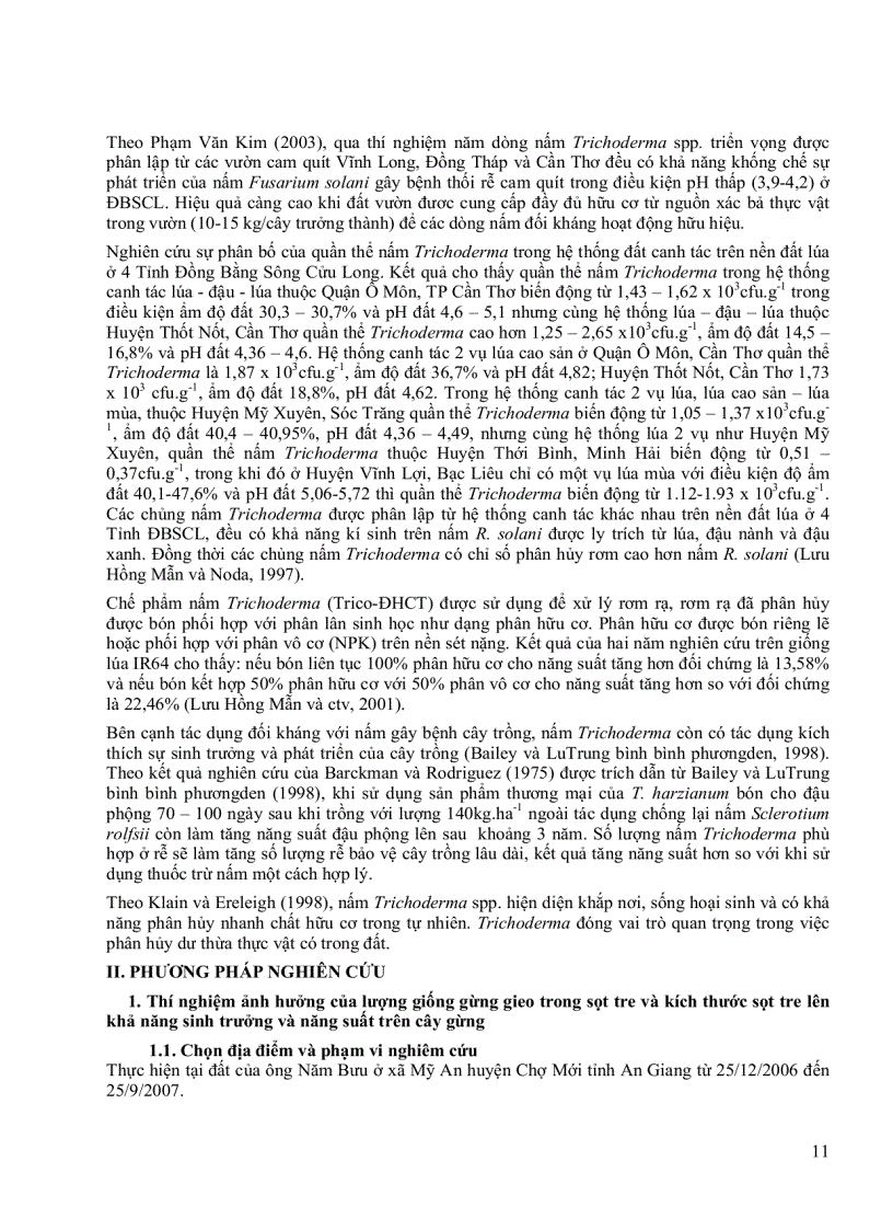 image for page Hiệu quả của chế phẩm EM TRICO ĐHCT đối với bệnh thối củ gừng và ảnh hưởng của lượng giống kích thước sọt tre lên sinh trưởng năng suất củ gừng tại Mỹ An Chợ Mới An Giang