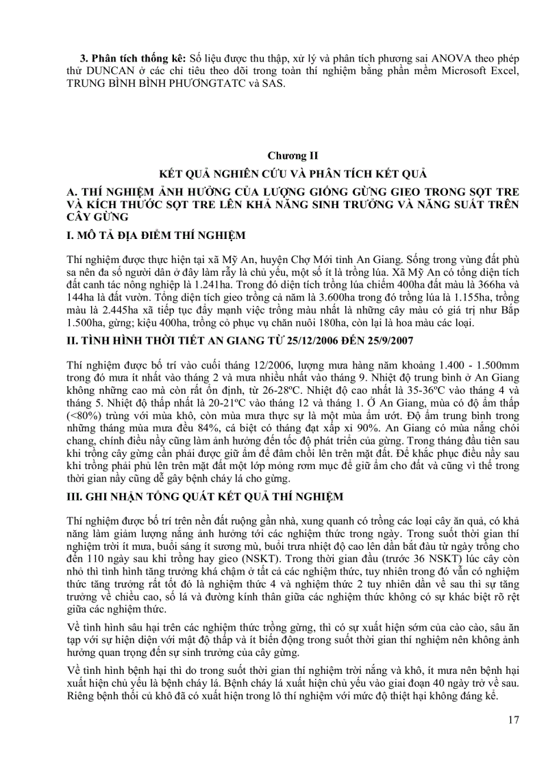 image for page Hiệu quả của chế phẩm EM TRICO ĐHCT đối với bệnh thối củ gừng và ảnh hưởng của lượng giống kích thước sọt tre lên sinh trưởng năng suất củ gừng tại Mỹ An Chợ Mới An Giang