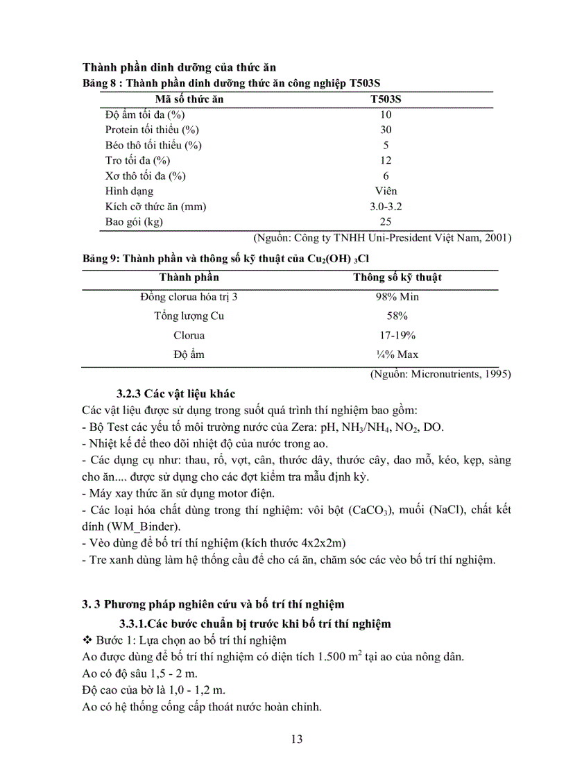 image for page Khảo sát ảnh hưởng nồng độ phối trộn Cu2 OH 3Cl trong thức ăn đến tỉ lệ sống tốc độ tăng trưởng và sự tích lũy Vitamin E Cu trong thịt fillet và gan của cá tra Pangasius hypophthalmus