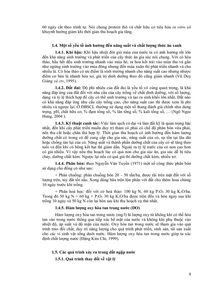 image for page Khảo sát khả năng chịu ngập sinh trưởng năng suất và dinh dưỡng của cỏ Paspalum atratum