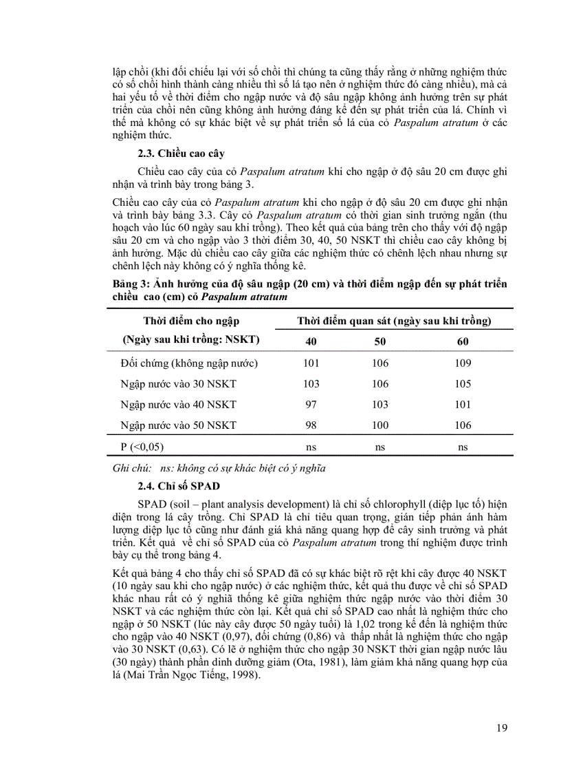 image for page Khảo sát khả năng chịu ngập sinh trưởng năng suất và dinh dưỡng của cỏ Paspalum atratum