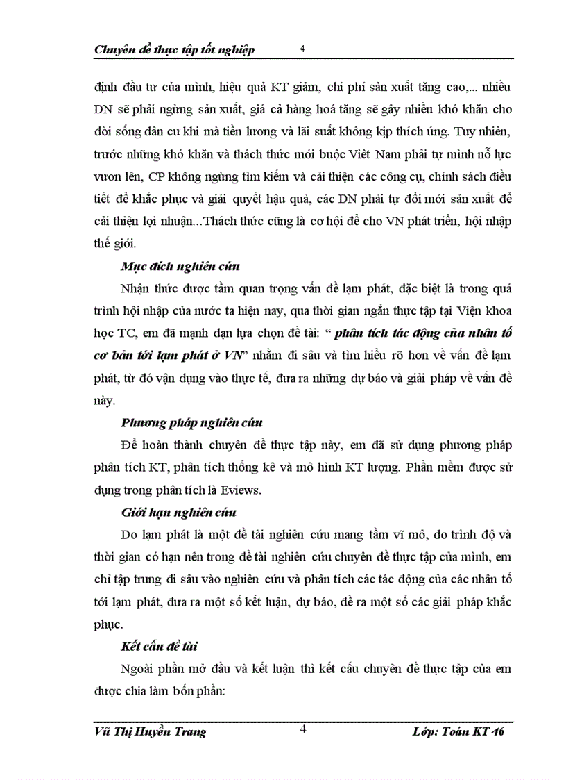 image for page Phân tích tác động của nhân tố cơ bản tới lạm phát ở VN