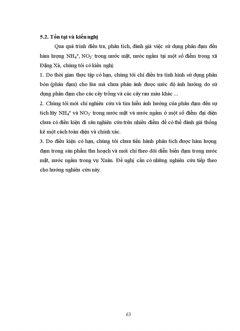 image for page Ảnh hưởng của việc sử dụng phân đạm đến khả năng tích lũy hàm lượng NO3 NH4 trong nước mặt và nước ngầm tại xã Đặng Xá huyện Gia Lâm thành phố Hà Nội