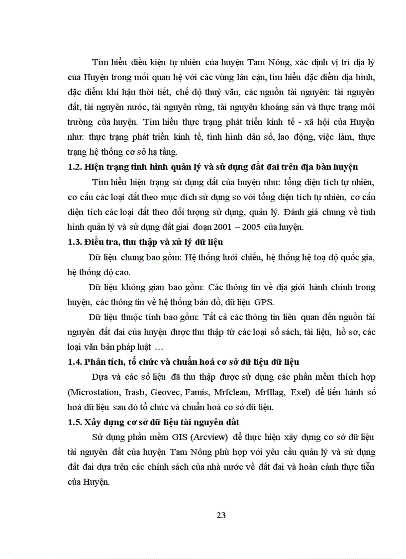 image for page Xây dựng cơ sở dữ liệu tài nguyên đất phục vụ công tác quản lý đất đai huyện Tam Nông tỉnh Phú Thọ