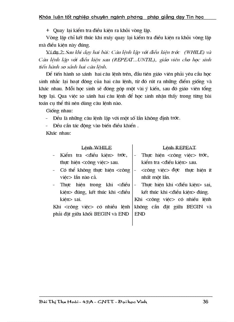 image for page Hình thành và phát triển năng lực trí tuệ chung cho học sinh THPT thông qua giảng dạy ngôn ngữ lập trình Pascal