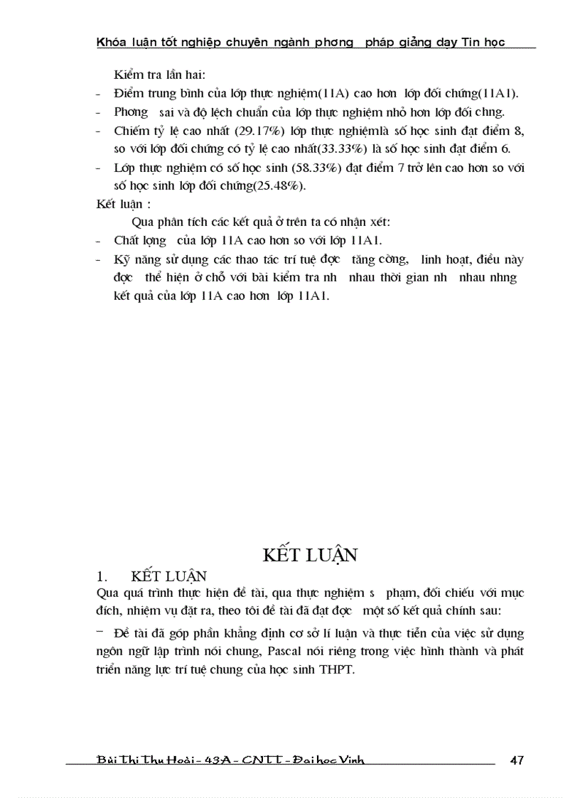 image for page Hình thành và phát triển năng lực trí tuệ chung cho học sinh THPT thông qua giảng dạy ngôn ngữ lập trình Pascal