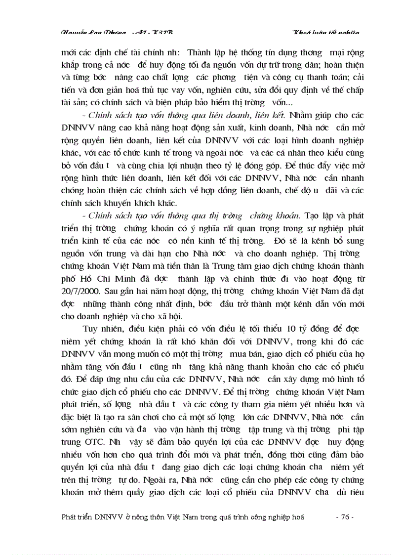 image for page Phát triển doanh nghiệp vừa và nhỏ ở nông thôn Việt Nam trong quá trình công nghiệp hoá