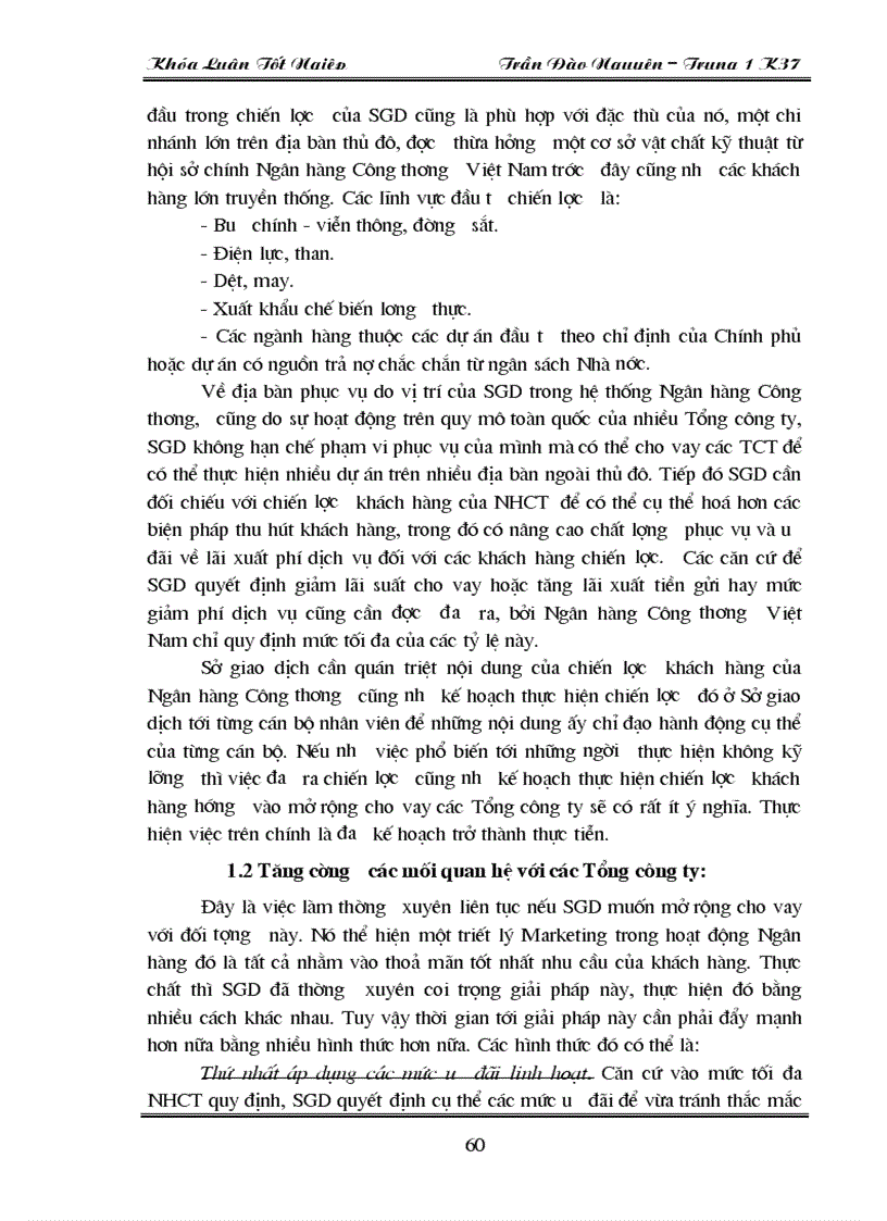 image for page Giải pháp nhằm mở rộng hoạt động cho vay các Tổng Công Ty Nhà nước tại Sở giao dịch I Ngân hàng Công thương Việt Nam