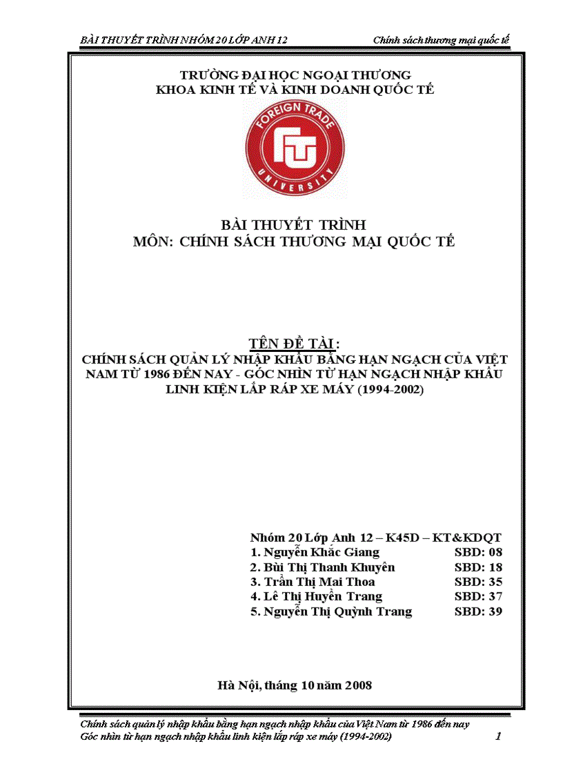 image for page Chính sách quản lý nhập khẩu bằng hạn ngạch nhập khẩu của Việt Nam từ 1986 đến nay