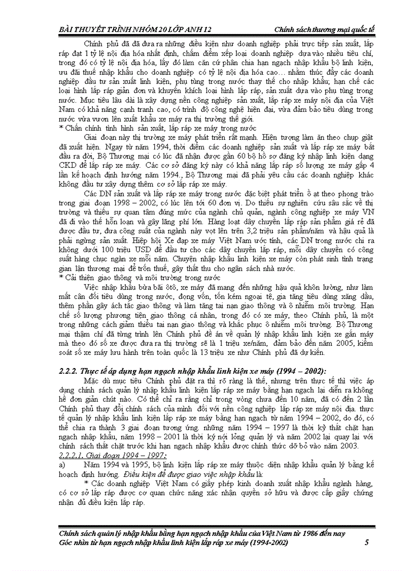 image for page Chính sách quản lý nhập khẩu bằng hạn ngạch nhập khẩu của Việt Nam từ 1986 đến nay