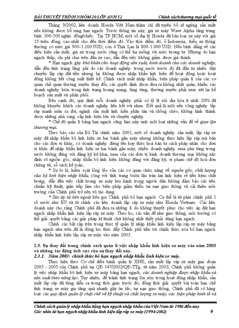 image for page Chính sách quản lý nhập khẩu bằng hạn ngạch nhập khẩu của Việt Nam từ 1986 đến nay