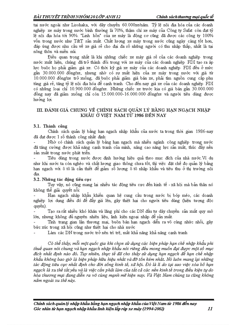 image for page Chính sách quản lý nhập khẩu bằng hạn ngạch nhập khẩu của Việt Nam từ 1986 đến nay