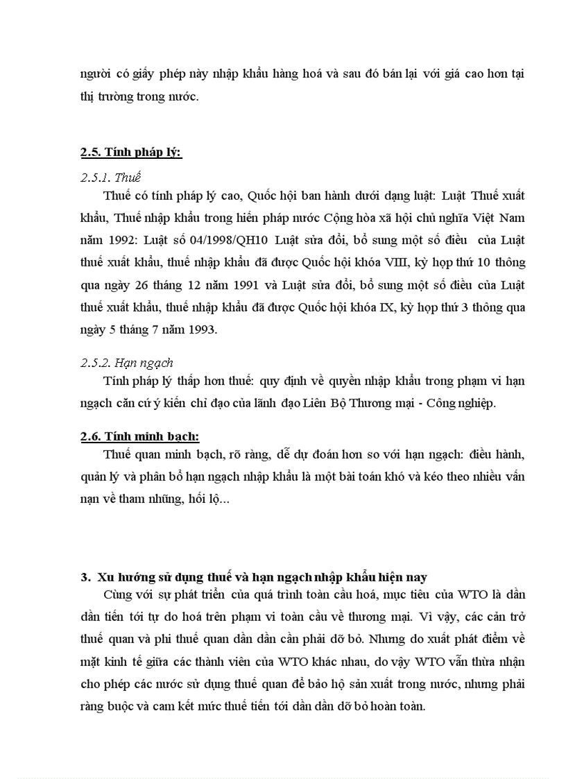 image for page Xu hướng sử dụng thuế và hạn ngạch nhập khẩu hiện nay