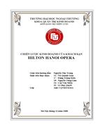 Phân tích chiến lược kinh doanh của Hilton Hanoi Opera