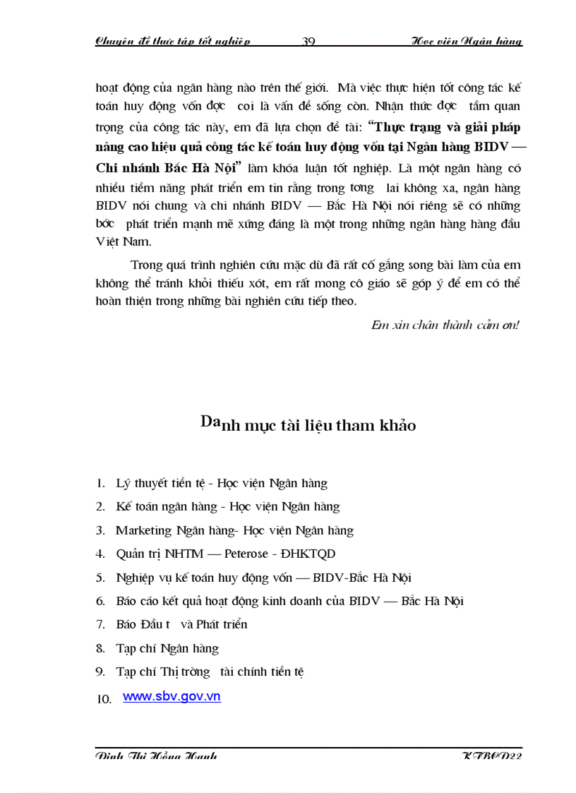 image for page Thực trạng và giải pháp nâng cao hiệu quả công tác kế toán huy động vốn tại ngân hàng NHĐT PT BIDV Chi nhánh Bắc Hà Nội