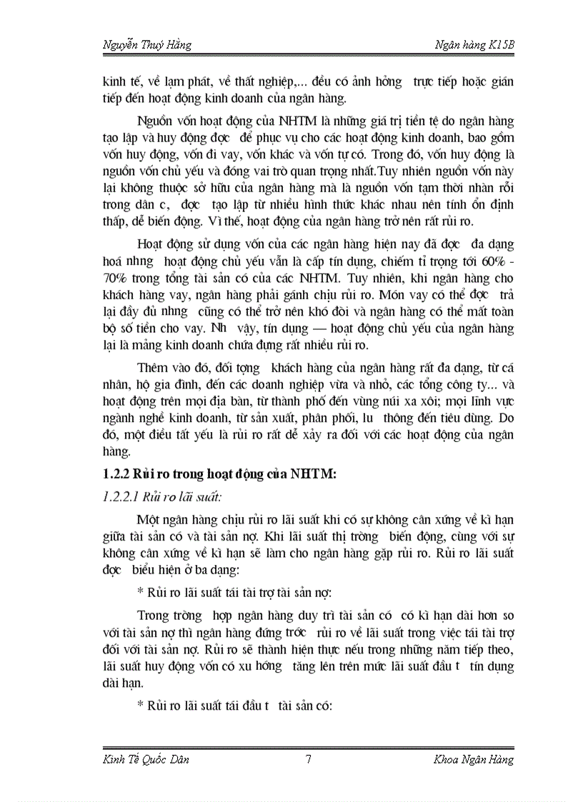 image for page Hoàn thiện nghiệp vụ kế toán trích lập và sử dụng dự phòng rủi ro trong hoạt động ngân hàng tại Chi nhánh ngânhàng NHNo PTNT AgriBank