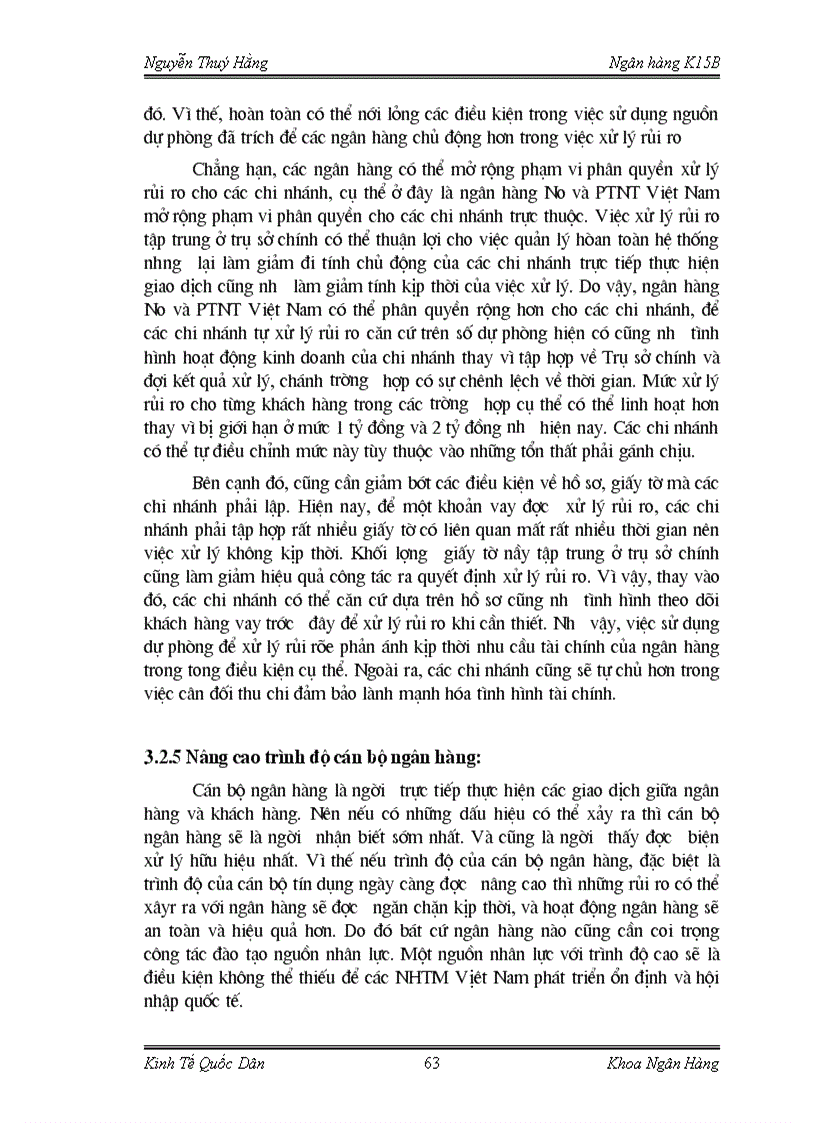 image for page Hoàn thiện nghiệp vụ kế toán trích lập và sử dụng dự phòng rủi ro trong hoạt động ngân hàng tại Chi nhánh ngânhàng NHNo PTNT AgriBank