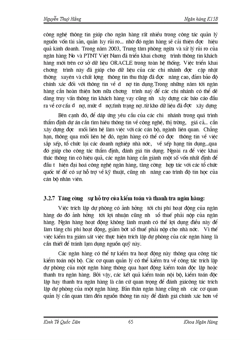 image for page Hoàn thiện nghiệp vụ kế toán trích lập và sử dụng dự phòng rủi ro trong hoạt động ngân hàng tại Chi nhánh ngânhàng NHNo PTNT AgriBank