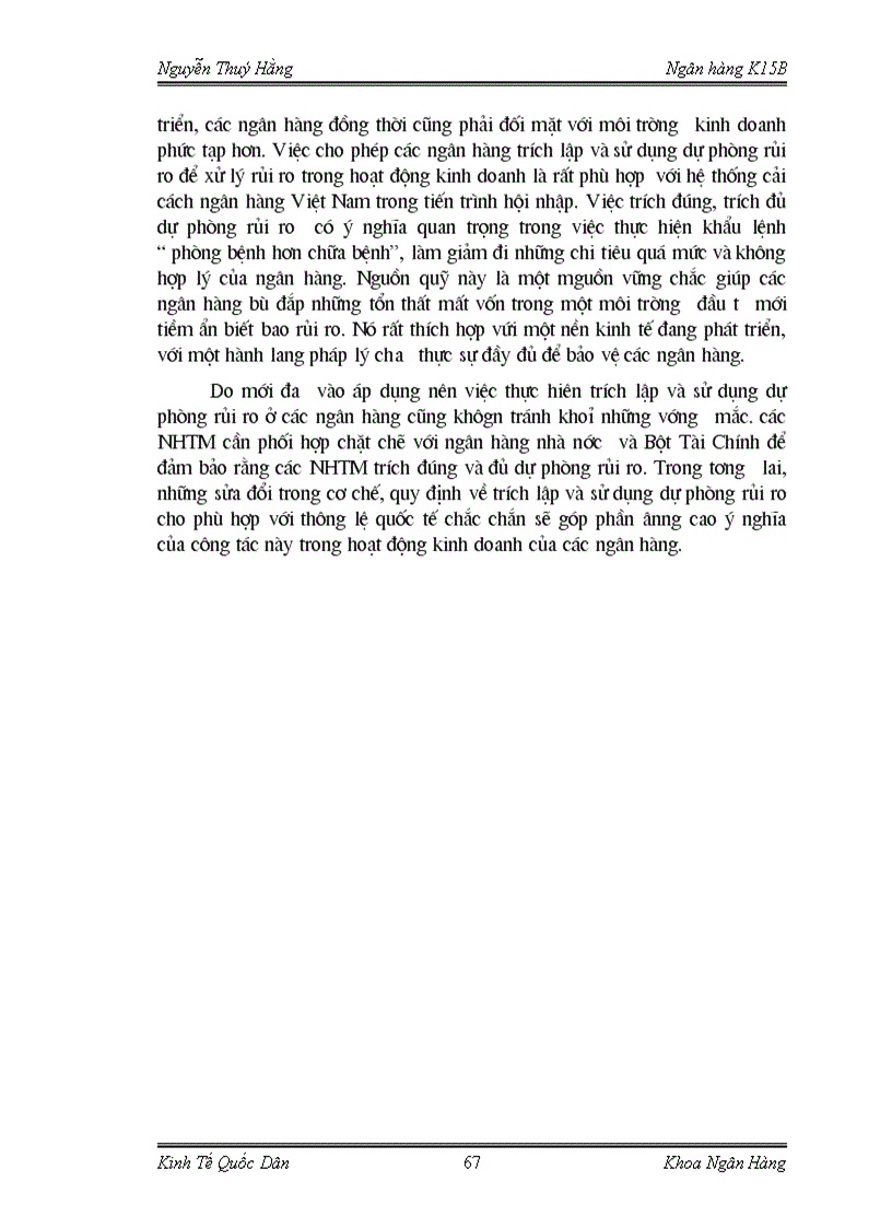 image for page Hoàn thiện nghiệp vụ kế toán trích lập và sử dụng dự phòng rủi ro trong hoạt động ngân hàng tại Chi nhánh ngânhàng NHNo PTNT AgriBank