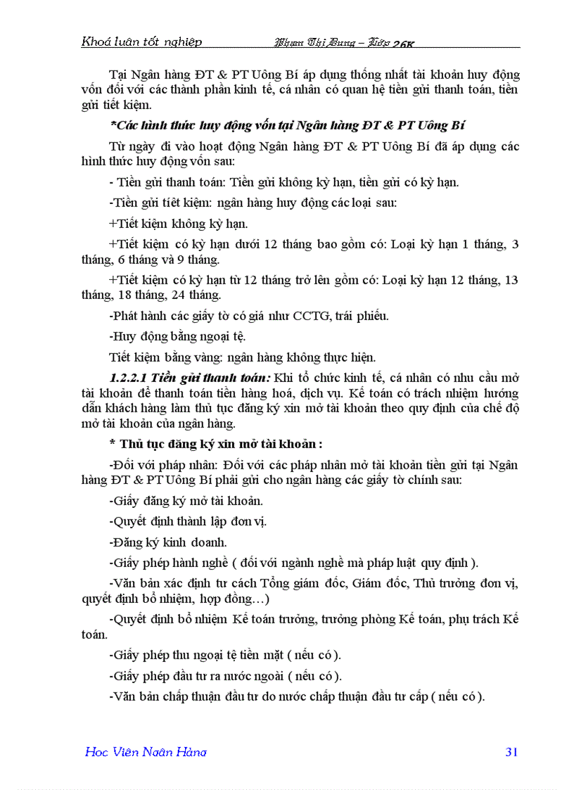 image for page 1số giải pháp nhằm hoàn thiện nghiệp vụ kế toán huy động vốn tại ngân hàng NHĐT PT BIDV Uông Bí lt KTNH gt