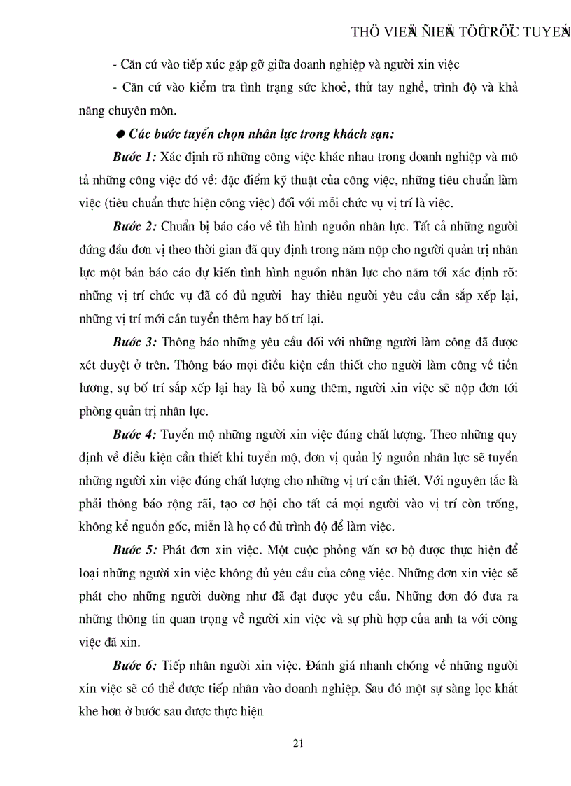 image for page Hoàn thiện công tác quản lý và sử dụng nhân lực tại khách sạn Dân Chủ