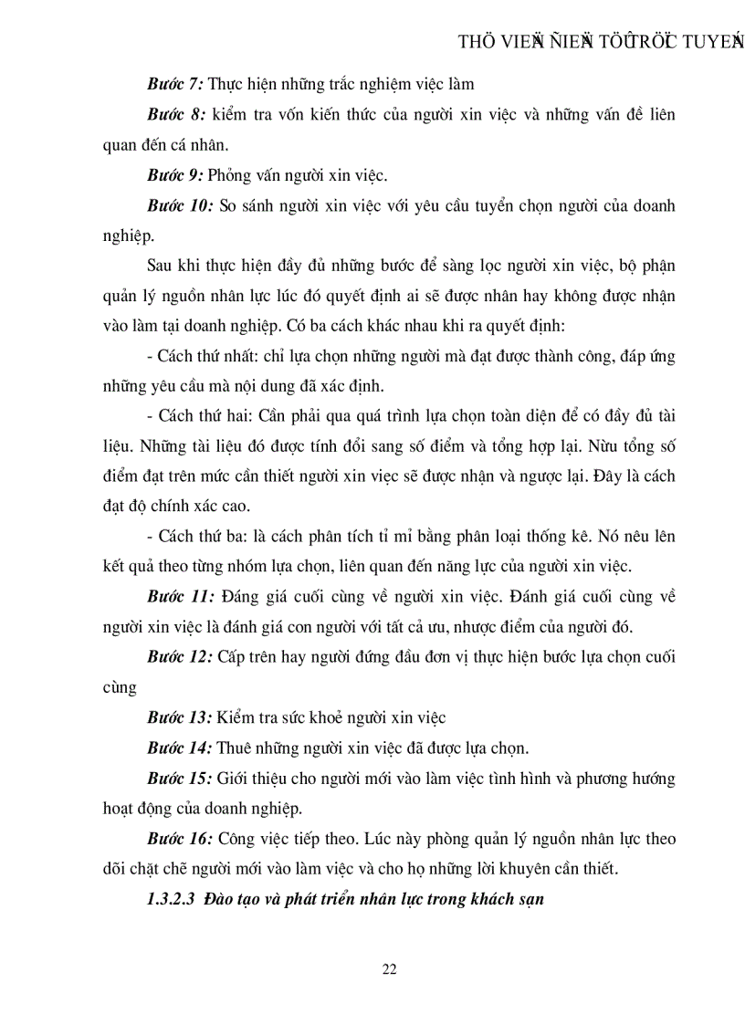 image for page Hoàn thiện công tác quản lý và sử dụng nhân lực tại khách sạn Dân Chủ